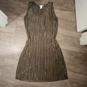 H&M Olive Ribbed Mini Dress